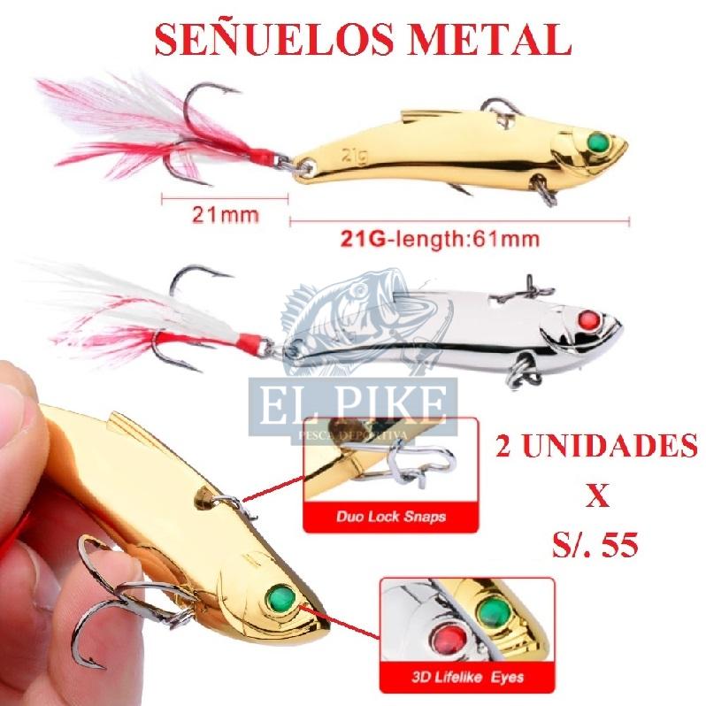 2 Señuelos de metal para Lenguados y Corvinas