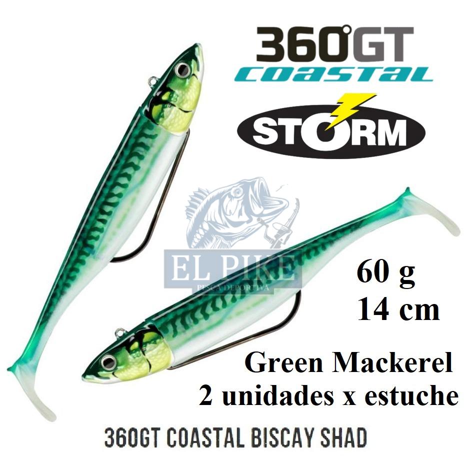 Señuelo De Silicona Pesca Storm Biscay Shad 2 Unidades 60 G.