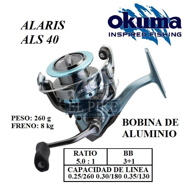 Carrete De Pesca Spinning Okuma Alaris 40