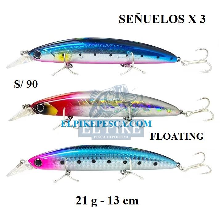 PACK DE 3 SEÑUELOS FLOATING DE 21G Y 13CM