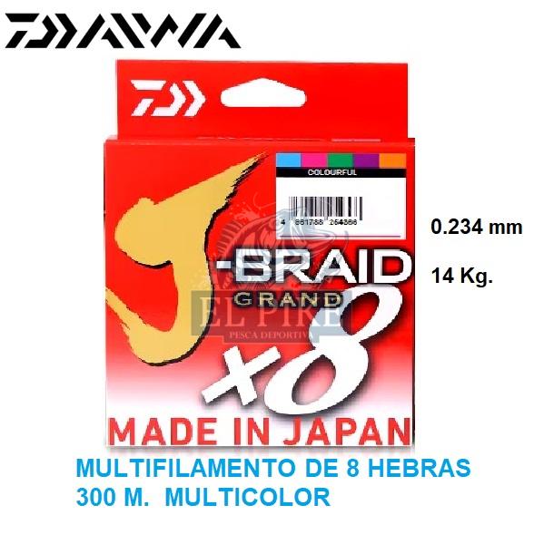 Multifilamento Daiwa 0.234 mm para 31 lbs. o 14 kg.