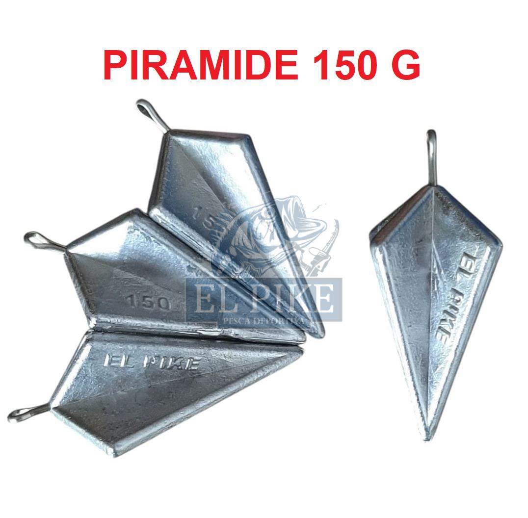 12 Plomos para Surfcasting modelo pirámide de 150 g.