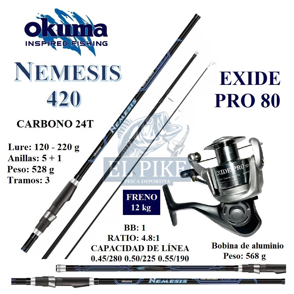 Combo De Pesca Surfcasting 4.20m. Y Carrete 8000 Pescar