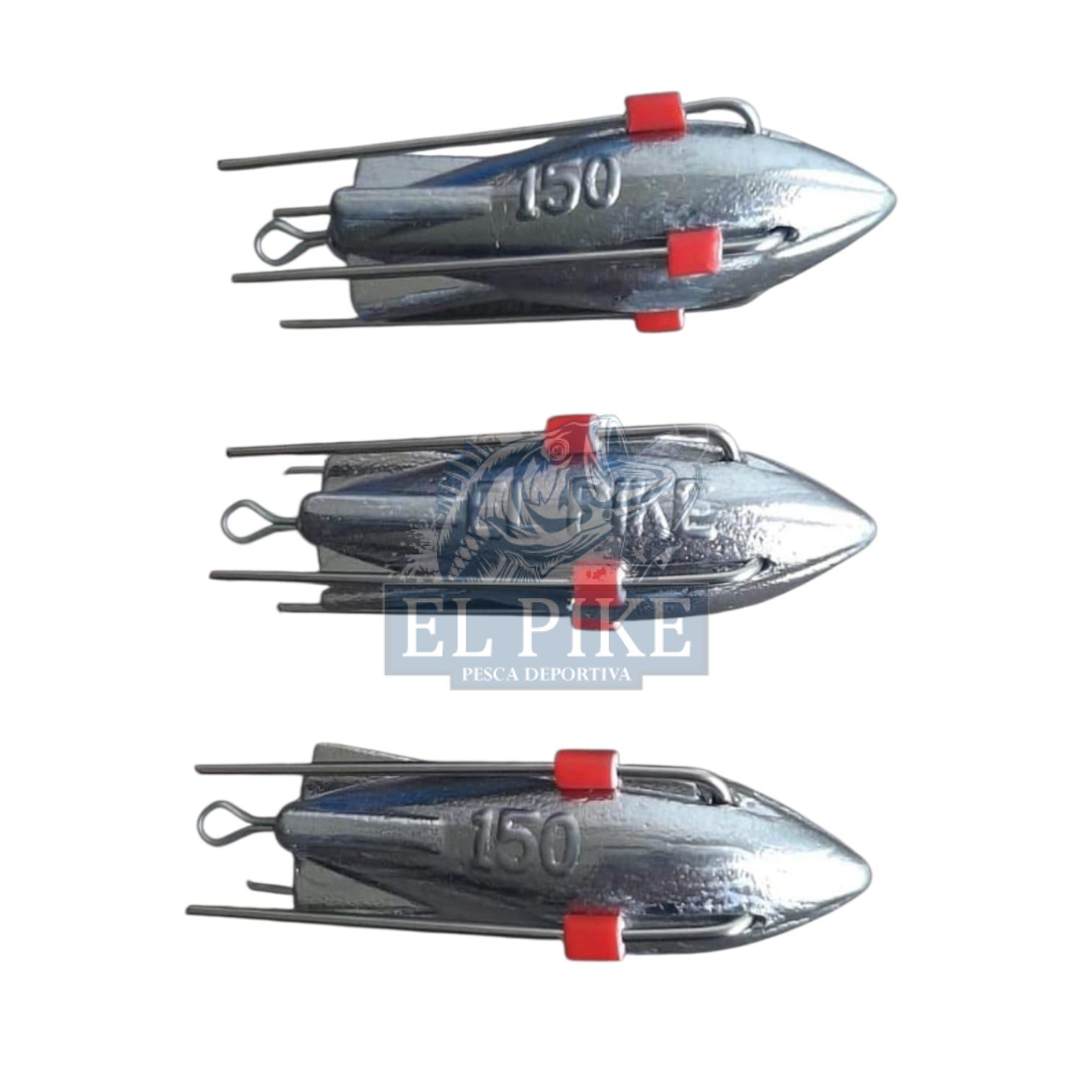 12 Plomos para Surfcasting modelo Torpedo de 150 g.
