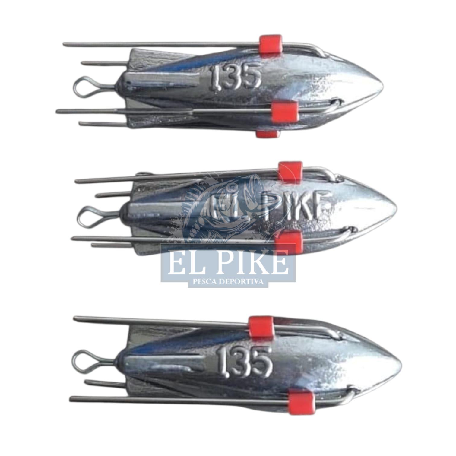 12 Plomos para Surfcasting modelo Torpedo de 135 g.