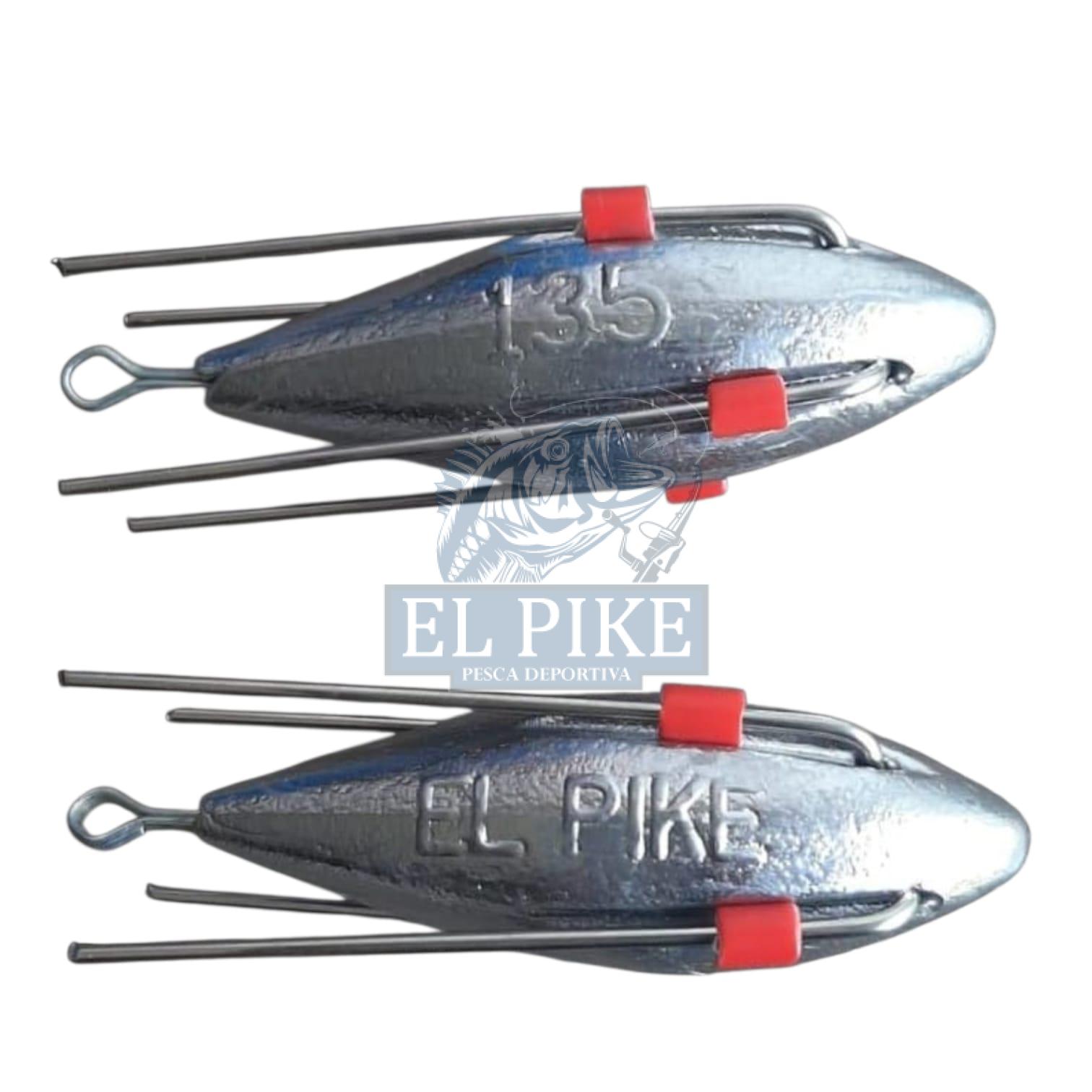 12 Plomos para Surfcasting modelo ojiva de 135 g.